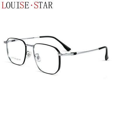 Titanium Alloy Polygonal Eyeglass Frame, Prescription Glasses Progressive Glasses, Photochromic Myopia Reading Glasses Frame