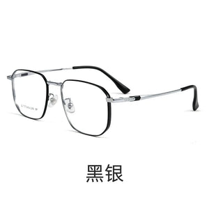 Titanium Alloy Polygonal Eyeglass Frame, Prescription Glasses Progressive Glasses, Photochromic Myopia Reading Glasses Frame