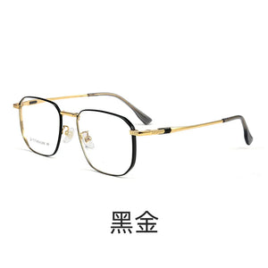 Titanium Alloy Polygonal Eyeglass Frame, Prescription Glasses Progressive Glasses, Photochromic Myopia Reading Glasses Frame