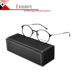 Titanium Alloy Retro Round Glasses Frame Men Ultra-light Optical Prescription Eyeglasses Women Myopia Reading Eyewear oculos