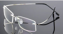 Load image into Gallery viewer, Titanium Alloy Ultra-Elastic Frameless Metal Glasses Frame for Men and Women, Rimless Myopia Prescription Glass Frames FJ868