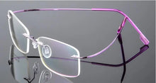 Load image into Gallery viewer, Titanium Alloy Ultra-Elastic Frameless Metal Glasses Frame for Men and Women, Rimless Myopia Prescription Glass Frames FJ868
