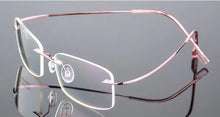 Load image into Gallery viewer, Titanium Alloy Ultra-Elastic Frameless Metal Glasses Frame for Men and Women, Rimless Myopia Prescription Glass Frames FJ868