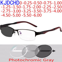 Load image into Gallery viewer, Titanium Alloy Ultra Light Business Photochromic Myopia Glasses For Women And Men Optical Prescription Glasses