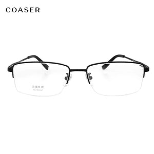 Titanium Computer Glasses Frame Men Eyeglasses Myopia Optical Prescription Reading Eyewear Wide Square Spectacles Clear Eye Lens