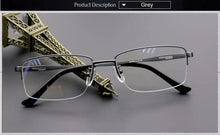 Carica l&#39;immagine nel visualizzatore di Gallery, Titanium Computer Glasses Frame Men Eyeglasses Myopia Optical Prescription Reading Eyewear Wide Square Spectacles Clear Eye Lens