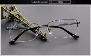 Titanium Computer Glasses Frame Men Eyeglasses Myopia Optical Prescription Reading Eyewear Wide Square Spectacles Clear Eye Lens