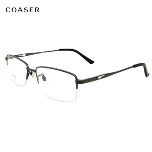 Titanium Computer Glasses Frame Men Eyeglasses Myopia Optical Prescription Reading Eyewear Wide Square Spectacles Clear Eye Lens