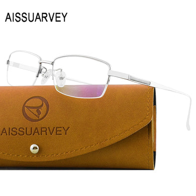 Titanium Eye Glasses Frames for Men Half Rim Designer Eyeglasses Frame Classic Business Prescription Eye Wear Optical Goggles