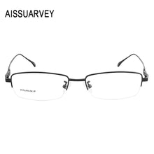 Load image into Gallery viewer, Titanium Eye Glasses Frames for Men Half Rim Designer Eyeglasses Frame Classic Business Prescription Eye Wear Optical Goggles