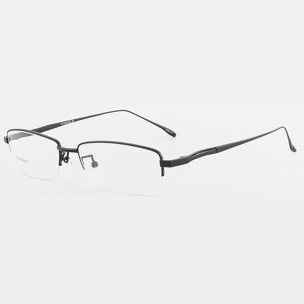 Titanium Eye Glasses Frames for Men Half Rim Designer Eyeglasses Frame Classic Business Prescription Eye Wear Optical Goggles
