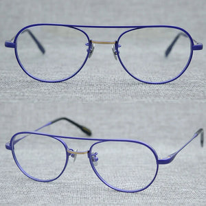 Titanium Glasses Frame Men Women Vintage Pilot Clear Eye Glasses Optical Myopia Prescription Eyeglasses Frames Eyewear Oculos