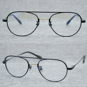Titanium Glasses Frame Men Women Vintage Pilot Clear Eye Glasses Optical Myopia Prescription Eyeglasses Frames Eyewear Oculos