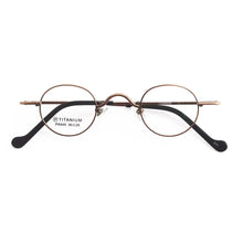 Carica l&#39;immagine nel visualizzatore di Gallery, Titanium Glasses Super Small Oval Full Rim Eyeglass Frames Men Women Optical Prescription Lightweight Earwear
