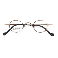 Carica l&#39;immagine nel visualizzatore di Gallery, Titanium Glasses Super Small Oval Full Rim Eyeglass Frames Men Women Optical Prescription Lightweight Earwear