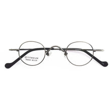 Carica l&#39;immagine nel visualizzatore di Gallery, Titanium Glasses Super Small Oval Full Rim Eyeglass Frames Men Women Optical Prescription Lightweight Earwear