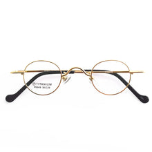 Carica l&#39;immagine nel visualizzatore di Gallery, Titanium Glasses Super Small Oval Full Rim Eyeglass Frames Men Women Optical Prescription Lightweight Earwear