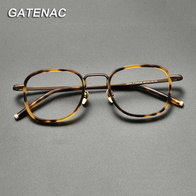 Titanium Optical Glasses Frame Men Vintage Square Myopia Prescription Eyeglasses Frame Women Retro Designer   Brand Eyewear