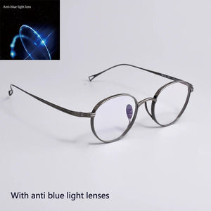 Titanium eyewear women men optics  glasses frame reading glasses men women With anti blue lens glasses for men