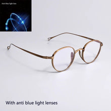 Load image into Gallery viewer, Titanium eyewear women men optics  glasses frame reading glasses men women With anti blue lens glasses for men