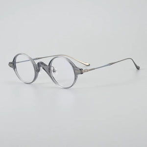 Titanium retro small round frame eyeglasses acetate art college style eyewear Men eyewear Japanese niche glasses frame