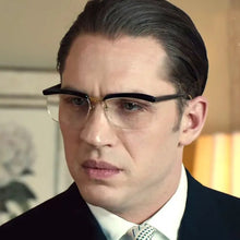 Load image into Gallery viewer, Tom Hardy Movie The Legend Eyeglasses Frame for Men Zero Diopter Anti Blue Ray Blocking Computer Glasses Light Blue Sunglasses