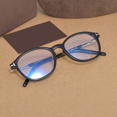 Tom Luxury Brand Vintage Acetate Glasses Frame for Men Women's Optical Myopia Eyeglasses Retro Anti Blue Light Spectacles TF5397