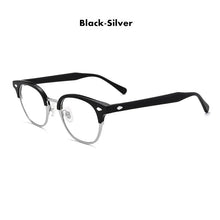 Load image into Gallery viewer, Top Grade Quality Handmade Glasses Frame Classic Round Acetate Men Women Semi Rimless Eyeglasses Optical Prescription GAFAS