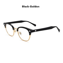 Load image into Gallery viewer, Top Grade Quality Handmade Glasses Frame Classic Round Acetate Men Women Semi Rimless Eyeglasses Optical Prescription GAFAS
