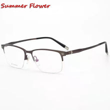 Load image into Gallery viewer, Top Quality Gentleman Optical Eyewear Pure Titanium Prescription Glasses Frame Half Rime Flexible Design Women Eyeglasses