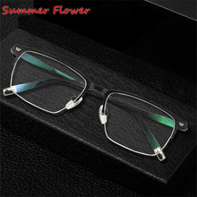Load image into Gallery viewer, Top Quality Gentleman Optical Eyewear Pure Titanium Prescription Glasses Frame Half Rime Flexible Design Women Eyeglasses
