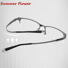 Load image into Gallery viewer, Top Quality Gentleman Optical Eyewear Pure Titanium Prescription Glasses Frame Half Rime Flexible Design Women Eyeglasses
