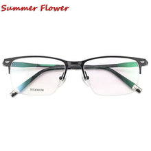 Load image into Gallery viewer, Top Quality Gentleman Optical Eyewear Pure Titanium Prescription Glasses Frame Half Rime Flexible Design Women Eyeglasses