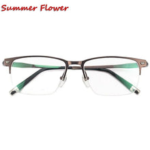 Load image into Gallery viewer, Top Quality Gentleman Optical Eyewear Pure Titanium Prescription Glasses Frame Half Rime Flexible Design Women Eyeglasses