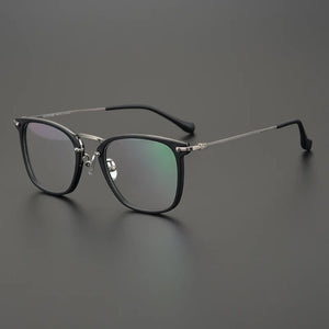 Top Quality Janpanese Designer Titanium Glasses Men Handmade Square Eyeglasses Frame Women Optical Myopia Prescription Eyewear