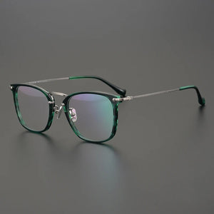 Top Quality Janpanese Designer Titanium Glasses Men Handmade Square Eyeglasses Frame Women Optical Myopia Prescription Eyewear