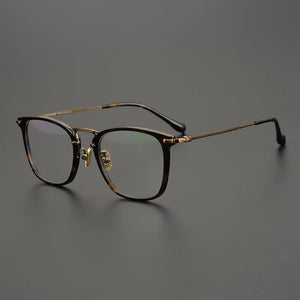 Top Quality Janpanese Designer Titanium Glasses Men Handmade Square Eyeglasses Frame Women Optical Myopia Prescription Eyewear