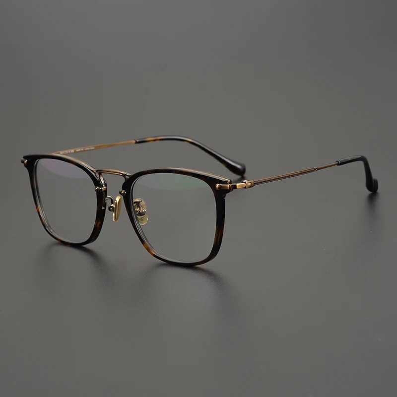 Top Quality Janpanese Designer Titanium Glasses Men Handmade Square Eyeglasses Frame Women Optical Myopia Prescription Eyewear