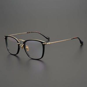 Top Quality Janpanese Designer Titanium Glasses Men Handmade Square Eyeglasses Frame Women Optical Myopia Prescription Eyewear