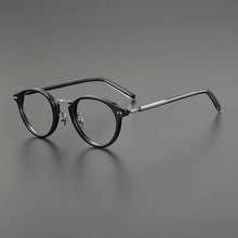 Load image into Gallery viewer, Top Quality Japanese Handmade Acetate Titanium Prescription Glasses Frames Men Women Retro Vintage Round Eyeglass Men&#39;s Eyewear