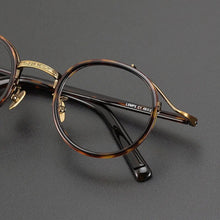 Load image into Gallery viewer, Top Quality Japanese Handmade Acetate Titanium Prescription Glasses Frames Men Women Retro Vintage Round Eyeglass Men&#39;s Eyewear
