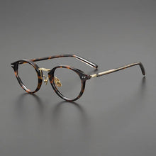 Load image into Gallery viewer, Top Quality Japanese Handmade Acetate Titanium Prescription Glasses Frames Men Women Retro Vintage Round Eyeglass Men&#39;s Eyewear