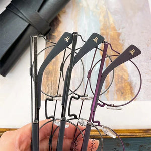 Top Quality Japanese Handmade Titanium Ultralight Retro Round Glasses Frame Men Eyeglasses Women Optic Prescription Myopia Lens