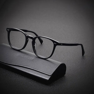 Top brand acetate square glasses frame for men tortoiseshell tawny optical glasses frame Make prescription glasses progressive