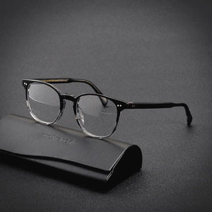 Top brand acetate square glasses frame for men tortoiseshell tawny optical glasses frame Make prescription glasses progressive