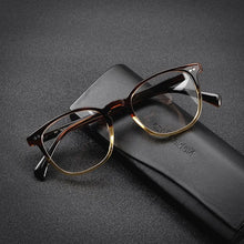 Load image into Gallery viewer, Top brand acetate square glasses frame for men tortoiseshell tawny optical glasses frame Make prescription glasses progressive