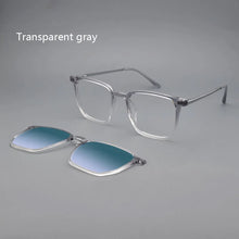 Load image into Gallery viewer, Transparent Glasses Magnet Sunglasses Clip Mirrored Magnetic Clip On Glasses Pink Prescription Myopia Spectacle Frames Purple