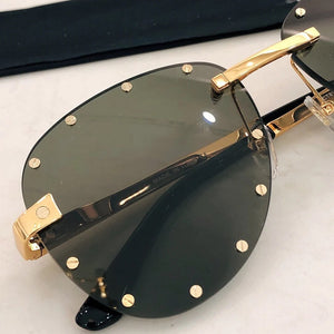 Trend    Luxury Rimless Sunglasses Carti Shades Women Decoration Men Eyewear Car Driving CT8158  Fashion Glasses