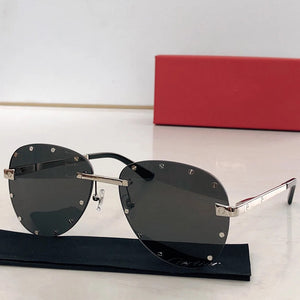 Trend    Luxury Rimless Sunglasses Carti Shades Women Decoration Men Eyewear Car Driving CT8158  Fashion Glasses