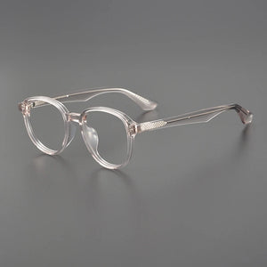 Trend Japanese style glasses frame Ultralight retro hand-made acetate oval eyewear Optical myopia full frame eyeglasses